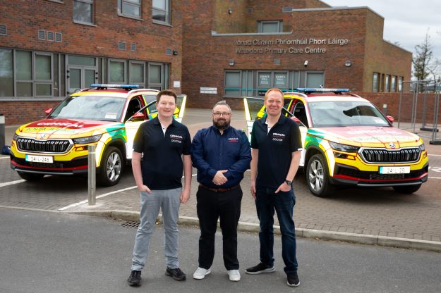 Emergency medical response charity CRITICAL has launched its new fleet of rapid response cars. The organisation is providing its teams of critical and advanced care doctors with customised four wheel drive vehicles to ensure they can get to the scene of emergencies quickly and safely. Pictured are Dr Daragh Mathews; Edward Walsh, CRITICAL Head of Operations; and Dr Paul Campbell. Photo: Mary Browne